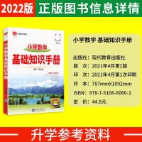 22版 小学基础知识手册英语文数学全套三本3本大全解析同步总复习 小学基础知识手册 数学