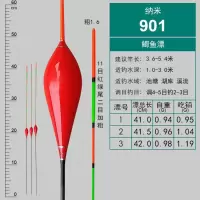 新品纳米高灵敏鱼票近视醒目加粗尾鲫鱼漂鲤鱼漂混养远投大物浮漂 纳米901红绿尾 1号一支
