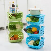 厨房置物架水果蔬菜储物架调料调味架子用品用具小百货多用台桌面 随机色-小号2层[台面]