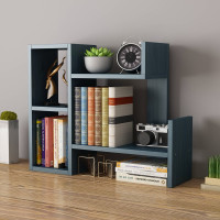 学生书桌上小书架简易办公收纳桌面置物架简约现代儿童收纳整理架 Z789B北欧蓝色《送安装工具》