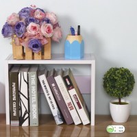 藤巢桌上小书架简易办公桌面收纳架学生用宿舍电脑桌书桌置物架 30长15宽30高 白色