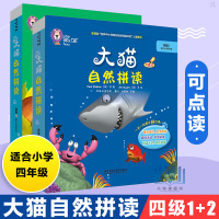 外研社正版 大猫自然拼读四级1+2 小学四年级点读版 读物+阅读指导+卡片+MP3光盘物 外研社英语分级阅读 少儿英语入