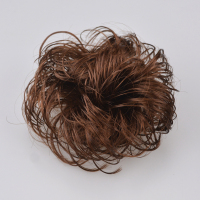 儿童假发发饰品花苞头发圈表演出头花丸子头盘发器小女孩皮筋发绳 浅咖(1个装)