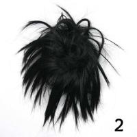 远方情假发女头绳发圈发饰假发花苞盘发器皮筋发绳头饰品T364 2 自然黑色