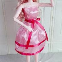 60厘米芭比娃娃高档裙子bjd换装娃娃套装女孩公主婚纱礼服套装 [特价]小礼裙 礼裙+水晶鞋(送梳子、镜子)