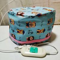 理发店电热帽家用发膜加热帽染发焗油烫发帽头发护理倒膜蒸发帽子 三档小熊皮质款电热帽