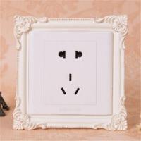 欧式创意树脂开关贴墙贴 家居墙壁开关插座装饰贴保护套买5送一 C006