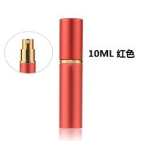 5/10/12ML香水分装瓶便携补水喷雾瓶玻璃空瓶旅行按压小喷瓶空瓶 10ML 红色[直筒款]