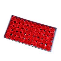 50朵3层仿真玫瑰花肥皂花康乃馨香皂花头教师节情人节礼物七夕 50头玫瑰:大红