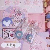 ins风日系创意点点胶透明点状双面胶便携修正带学生diy手账手工胶 -蓝色点点胶1个- -原套餐[单个长度5m]-