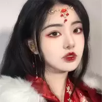 党妹同款汉服面帘古风遮脸流苏饰品古代面纱cos头饰遮面古装拍照 额饰(不是党妹同款)