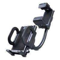 汽车后视镜手机支架 导航座反光镜创意通用架挂扣式 汽车记录仪架 L003+M041海绵版