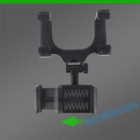 车祺汽车后视镜手机支架开车不低头可360度旋转卡扣式支架易宝 黑色(1件)