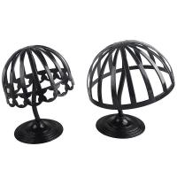 儿童帽架时尚帽托毛线帽撑方管槽板帽子展示架母婴店塑料地摊帽 黑色 头围46cm 卡方管