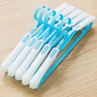 10/20/30个衣架子挂衣架晾衣架家用无痕衣撑衣服架肩宽防滑可伸缩 可伸缩蓝色 10个