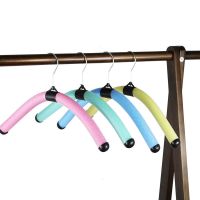 10/30个彩色海绵衣架可弯曲衣挂服装店泡沫儿童塑料连体衣架裤架 A款成人儿童通用长41cm(混色) 10只装