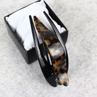 三齿鸭嘴夹大号盘发韩国豹纹发夹后脑勺一字夹女发卡头发夹子抓夹 28小号玳瑁色