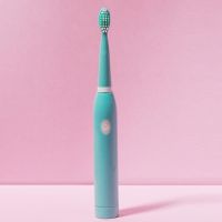 超声波万毛软毛电动牙刷充电式成人懒人自动洁齿儿童牙刷学生宿舍 蓝色电池款1刷头