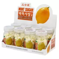 维C无糖喉片正合堂冰柠檬味哈密瓜草莓留兰香薄荷糖 400g整盒8瓶 柠檬味8瓶