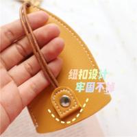 不二抽拉式可爱个性女大众奔驰通用大容量创意汽车钥匙包收纳小巧 纯色黄色