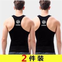 三件装 夏季新款棉质背心男青年紧身弹力坎肩修身吊带汗衫男士潮 CHINA中国 [龙黑+龙黑] L 110斤内