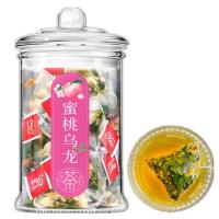 蜜桃乌龙茶乌龙茶罐装袋泡茶白桃花茶花果茶包组合水果茶冷泡茶叶 玻璃罐装:一罐[蜜桃乌龙茶]15包