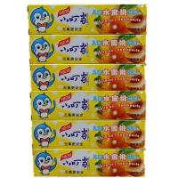 [6支装]小叮当儿童牙膏水果味牙膏安全无氟换牙期牙膏45g/支 小叮当[水密桃味6支装]