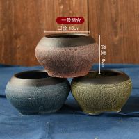 手工陶罐粗陶花瓶多肉花盆复古花瓶花器土陶罐瓦罐插干花清仓特价 F1组合(带孔) 底部打孔