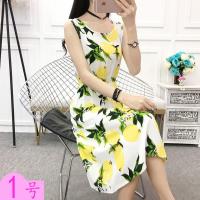 2021夏装新款妈妈遮肚显瘦印花连衣裙大摆中长款睡裙碎花波西米亚 1号 M
