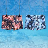 2-4条男士内裤冰丝男式平角裤透气青年四角裤潮流学生性感短内裤 2条冰丝[款式随发1] L码 75-105斤