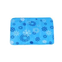宠物冰垫狗狗猫咪睡垫降温坐垫凉席夏季猫咪凉席狗垫子凝胶冰垫 蓝雪花方形[30*40]6斤以内
