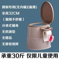 孕妇房间移动马桶老年人室内坐便器蹲便器改坐便器成人家用防臭 厕所专用[镂空内桶]加大加厚 基础款-棕色