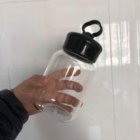 便携玻璃杯水杯女ins杯子学生韩版可爱磨砂玻璃水杯手机支架杯子 透明款支架杯(光板) 杯子