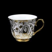 北欧金边陶瓷咖啡杯碟勺套装欧式小奢华家用经典创意下午花茶杯子 月亮湾单杯(普通瓷)