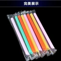 一次性吸管珍珠奶茶加粗大吸管独立包装彩色透明八宝粥塑料吸管 彩色 1包100支19*1厘米独立包装