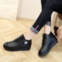 冬季新款妈妈鞋大码棉鞋短筒软底防滑雪地靴皮靴加绒保暖平底短靴 黑色 [偏小一码] 34