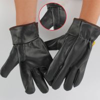 洁盾 头层全牛皮电焊手套司机皮手套焊工焊接机械劳保防护手套 深色系列(食指无缝款):1双 XL