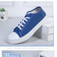 帆布鞋男鞋低帮鞋学生春秋新款百搭布鞋男女同款情侣鞋韩版百搭 宝蓝色 34 女款