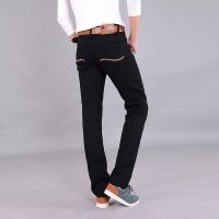 夏天弹力牛仔裤男士直筒长裤子男装夏季薄款休闲大码中年宽松男裤 L5o8 黑色 [无弹] 28 码等于2尺1
