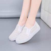 [牛筋底]春秋季老北京布鞋女防滑帆布鞋软底学生女鞋平底女单鞋 夏季网鞋白色 夏季网鞋 39