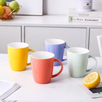 陶瓷喝水杯子家用套装茶壶泡茶泡茶杯水具套装凉水壶耐热茶具客厅 4杯(橘黄青紫)