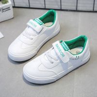 新款童鞋2019春新款男童鞋儿童小白鞋女童鞋子白色板鞋女小学生鞋 绿色 26码内长16.3cm