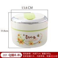 304不锈钢保温饭盒二层卡通便携便当盒学生迷你提锅上班族保温桶 201#白色 0.8L