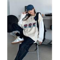 [三件套]港风V领背心毛衣+长袖T恤+直筒牛仔裤子春秋套装女学生[9月5日发完] 毛衣+长袖T恤 收藏优先发货 S