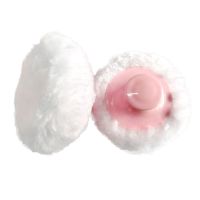 婴儿海棉粉扑超棉柔绒毛塑料手柄长毛绒粉扑 祛痱粉专用 粉色手柄两个 78*50mm