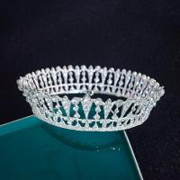 精品超闪耀新娘结婚主婚礼皇冠整圈水钻奢华时尚婚纱礼服头饰品 白色圆管礼盒装