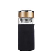 双层玻璃杯真空泡茶杯大容量男女式学生微保温办公水杯家用杯子 250ml加厚水晶底(每天限18只) 带杯套