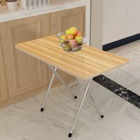 [稳重不晃]宿舍四方小饭桌子餐桌可折叠圆桌吃饭小桌子书桌出租屋 加厚颜色随机60*30-50高