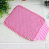 搓澡巾洗澡巾双面加厚拉背条沐浴球成人男女搓背巾搓澡手套神器 浅粉色1条装 三层加厚大凹凸搓澡手套