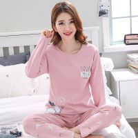 南极人睡衣女春秋款长袖坐月子产妇孕妇高档素色大码可外穿家居服 LS#:405叜+ M [80-100斤]